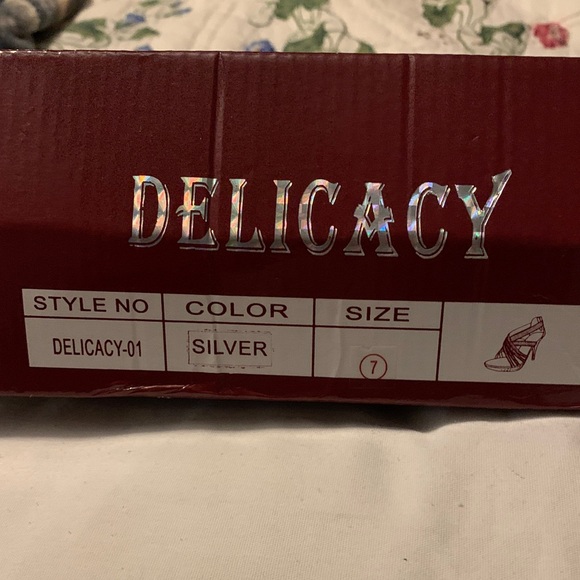 Delicacy Silver Rhinestone Heels - Picture 10 of 10